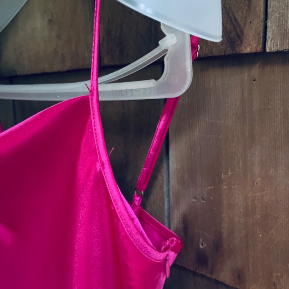 NWT Chelsea & Violet Hot Pink Sleeveless Cowl Neck Midi Slip Population Dress S - Picture 9 of 15